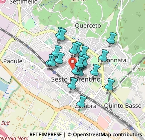 Mappa Via Alessandro Manzoni, 50019 Sesto Fiorentino FI, Italia (0.582)