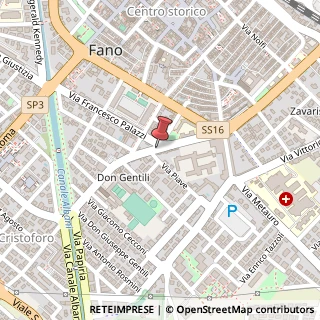 Mappa Via Montegrappa,  57, 61032 Fano, Pesaro e Urbino (Marche)