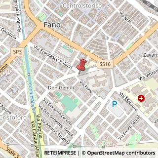 Mappa Via Monte Grappa, 57, 61032 Fano, Pesaro e Urbino (Marche)