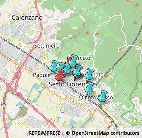Mappa Piazza Lorenzo Ghiberti, 50019 Sesto Fiorentino FI, Italia (1.01917)