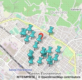 Mappa Piazza Lorenzo Ghiberti, 50019 Sesto Fiorentino FI, Italia (0.4565)