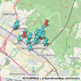Mappa Via Ginori, 50019 Colonnata FI, Italia (1.4145)