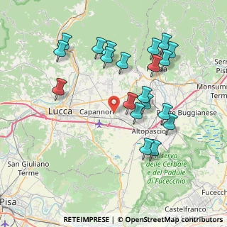 Mappa SP 6 Lucchese - Romana, 55016 Porcari LU, Italia (8.1435)
