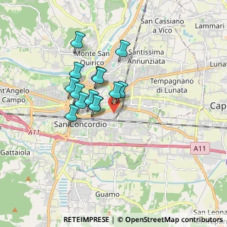 Mappa Via dei Pubblici Macelli, 55100 Lucca LU, Italia (1.36857)