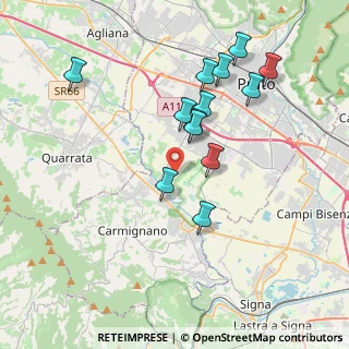 Mappa Via Sebastiano del Buono, 59100 Prato PO, Italia (3.69462)