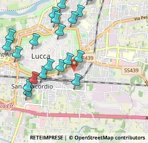 Mappa Via Fabio Filzi, 55100 Lucca LU, Italia (1.1795)