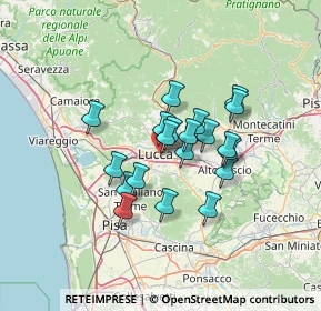 Mappa Via Fabio Filzi, 55100 Lucca LU, Italia (10.099)
