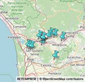 Mappa Via Fabio Filzi, 55100 Lucca LU, Italia (7.86083)
