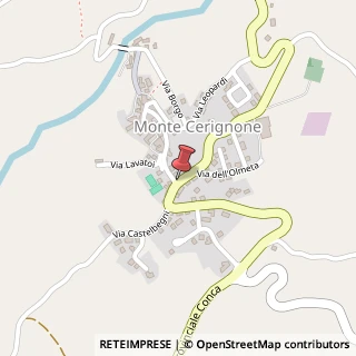 Mappa Via Angelo Battelli,  10, 61023 Monte Cerignone, Pesaro e Urbino (Marche)
