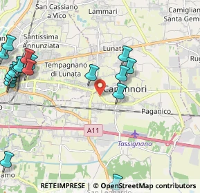 Mappa Via Chelini Tassignano, 55100 Lucca LU, Italia (2.93111)