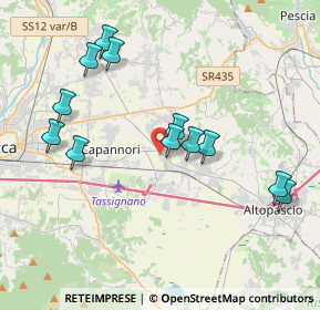 Mappa VIA PUCCINI 2 ESSELUNGA, 55016 Porcari LU, Italia (4.04167)