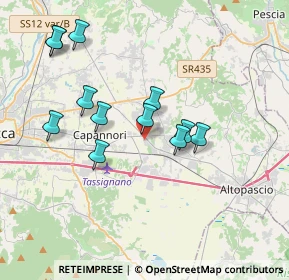 Mappa VIA PUCCINI 2 ESSELUNGA, 55016 Porcari LU, Italia (3.61417)