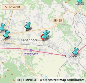 Mappa Via Giacomo Puccini, 55016 Capannori LU, Italia (5.90462)