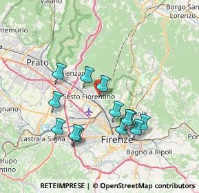 Mappa Via del Bazar, 50019 Sesto Fiorentino FI, Italia (6.99462)