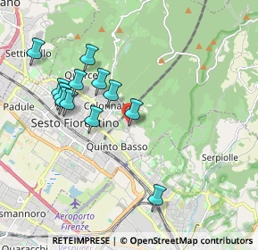 Mappa Via del Bazar, 50019 Sesto Fiorentino FI, Italia (1.88917)