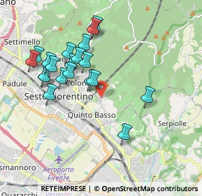 Mappa Via del Bazar, 50019 Sesto Fiorentino FI, Italia (1.9095)