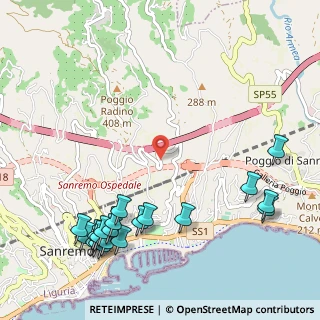 Mappa Strada Curbinei, 18038 Sanremo IM, Italia (1.4525)