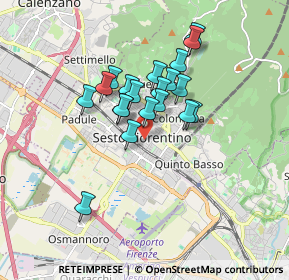 Mappa Via Armando Giachetti, 50019 Sesto Fiorentino FI, Italia (1.3635)