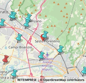 Mappa Via Soderello, 50019 Sesto Fiorentino FI, Italia (6.33071)