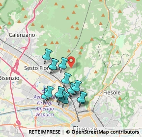 Mappa Via dell'Alberaccio, 50019 Sesto Fiorentino FI, Italia (3.56125)
