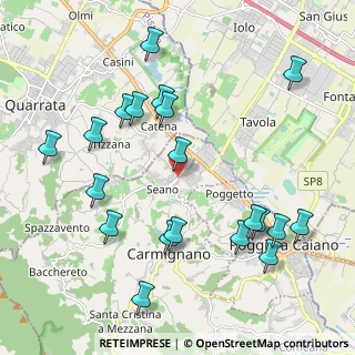 Mappa Via Baccheretana, 59011 Seano PO, Italia (2.381)