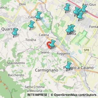 Mappa Via Baccheretana, 59011 Seano PO, Italia (2.87333)