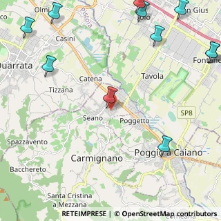 Mappa Via Umberto Saba, 59011 Seano PO, Italia (3.49091)