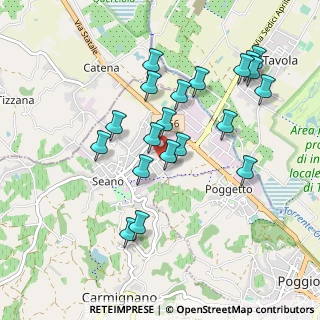 Mappa Via Umberto Saba, 59011 Seano PO, Italia (0.9495)