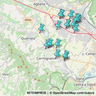 Mappa Via Fratelli Rosselli, 59011 Seano PO, Italia (4.34167)