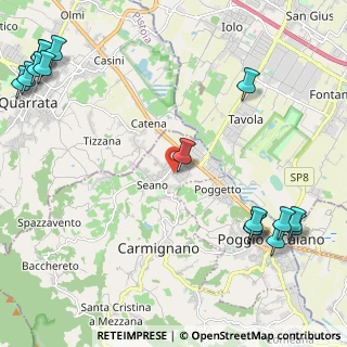 Mappa Via Fratelli Rosselli, 59011 Seano PO, Italia (3.34375)