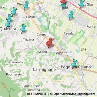 Mappa Via Fratelli Rosselli, 59011 Seano PO, Italia (3.47091)