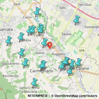 Mappa Via Don Giovanni Minzoni, 59011 Seano PO, Italia (2.461)