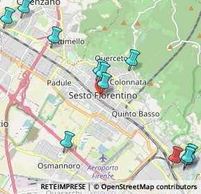 Mappa Via Tonietta, 50019 Sesto Fiorentino FI, Italia (2.87167)