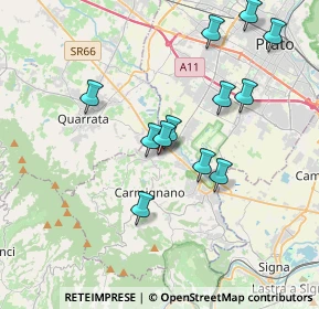 Mappa Via Umberto Saba, 59015 Carmignano PO, Italia (3.61333)