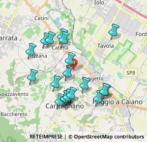 Mappa Via Umberto Saba, 59015 Carmignano PO, Italia (1.8725)