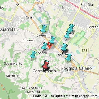 Mappa Via Riccardo Bacchelli, 59011 Seano PO, Italia (1.6525)