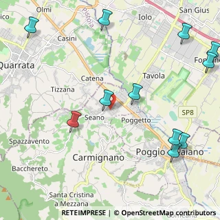 Mappa Via Riccardo Bacchelli, 59011 Seano PO, Italia (2.94727)