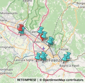 Mappa Via Adriano Bossoli, 50019 Sesto Fiorentino FI, Italia (6.62818)