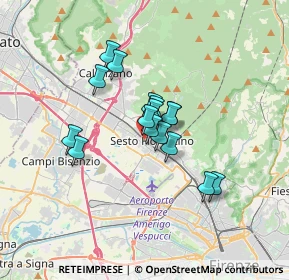 Mappa Via Adriano Bossoli, 50019 Sesto Fiorentino FI, Italia (2.3675)