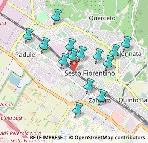 Mappa Via Adriano Bossoli, 50019 Sesto Fiorentino FI, Italia (0.87571)