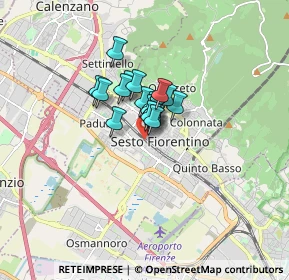 Mappa Via Adriano Bossoli, 50019 Sesto Fiorentino FI, Italia (0.84167)