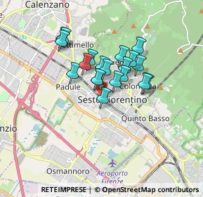 Mappa Via Adriano Bossoli, 50019 Sesto Fiorentino FI, Italia (1.298)