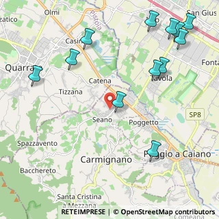 Mappa Via Bruno Buozzi, 59011 Seano PO, Italia (2.84917)