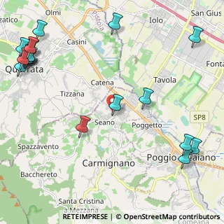 Mappa Via Bruno Buozzi, 59011 Seano PO, Italia (3.35105)