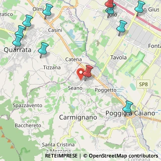 Mappa Via Carlo Levi, 59011 Seano PO, Italia (3.40364)