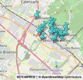 Mappa Via Tarantelli, 50019 Sesto Fiorentino FI, Italia (1.32778)