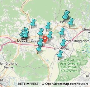 Mappa Via del Frizzone, 55012 Capannori LU, Italia (6.94632)