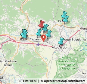 Mappa Via del Frizzone, 55012 Capannori LU, Italia (6.21308)