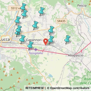 Mappa Via del Frizzone, 55012 Capannori LU, Italia (4.805)