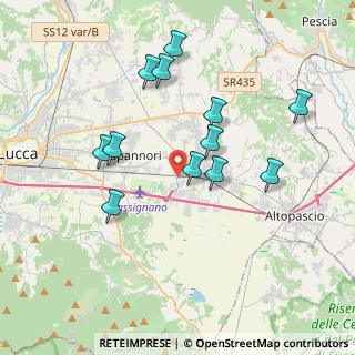 Mappa Via del Frizzone, 55012 Capannori LU, Italia (3.6625)